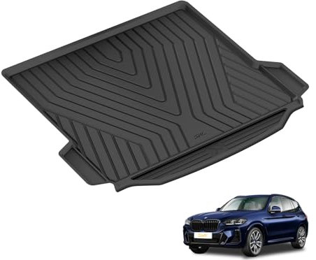 3W Boot Liner Fit for BMW X3 2019-2024 G01, All Weather TPE Heavy Duty Pet Dog Friendly Trunk Mats for X3, Waterproof Easy To Clean Recyclable Car Accesories (Without Mesh Pockt)