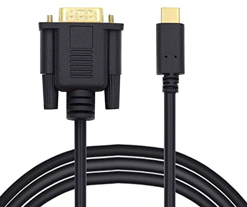 cablecc Câble convertisseur USB-C USB3.1 Type-C vers VGA 1080p 1,8 m