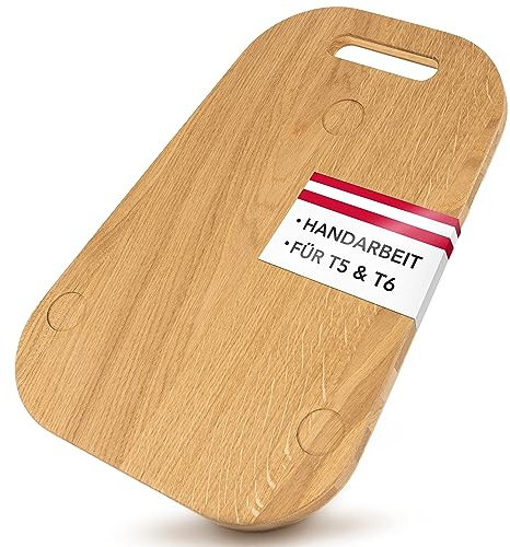 Noble Frames Thermomix Gleitbrett TM5 TM6 aus Eichen-Massivholz - Unterlage Thermomix Zubehör - Unterlage Rollbrett kompatibel mit Thermomix 5 & 6 - handgefertigt