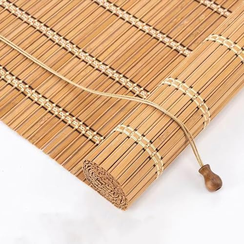 Tapparella in Bamboo Tenda a Rullo in Bambù in Retrò,Cortina di Bambù Oscuranti,Tende a Pacchetto,Veneziane Avvolgibile in Bambù,Parasole per Finestre e Porte,Larghezza x Altezza (70cm x 230cm)