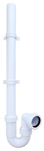 PlumbEZ Multi-Fit 40mm 1.1/2 Standpipe Trap with Washing Machine Pipe, 75mm Seal, Multifit Outlet - Ideal Washing Machine Waste Pipe Connector & Drainage Solution BS EN 274-1:2002 Compliant