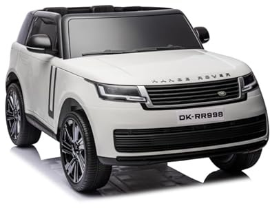INDALCHESS Range Rover 24 V 24 V elbil för barn, vit, 2-sits, 2 x 240 W motorer