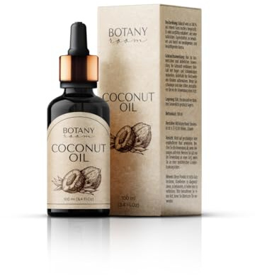 BotanyRoom® Aceite de coco fraccionado 100 ml - aceite base - 100% puro y natural - aceite corporal/aceite para el cabello/aceite para el rostro inodoro - aceite líquido, aceite facial, aceite de coco