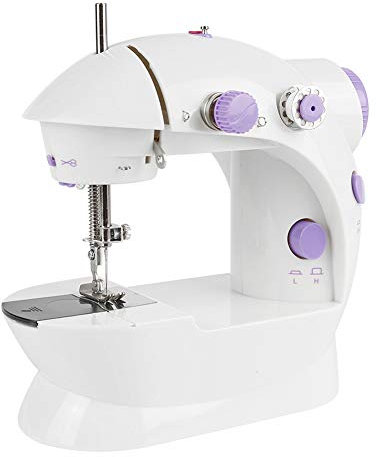 Mini Nähmaschine, Elektrische Nähmaschinen, Freiarmnaehmaschine, Nähmaschine für Kinder und Anfänger (A-mit Lichtern-17 * 9 * 19CM)