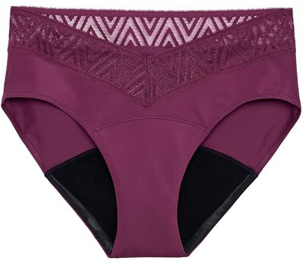 Thinx Periodenunterwäsche, Komfort-Stretch Hip Huggers, hält bis zu reguläre 12 Tampons, FSA HSA genehmigte Periodenhöschen, Menstruationsunterwäsche für Frauen, auslaufsicher & wiederverwendbar,