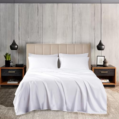 EGYLIN Bettlaken aus 100 % ägyptischer Baumwolle, Fadenzahl 800, 30 cm, extra tiefe Tasche, atmungsaktiv, Satin, superweich, lang, stabile Baumwolle, Premium-Hotelqualität, Bettlaken mit