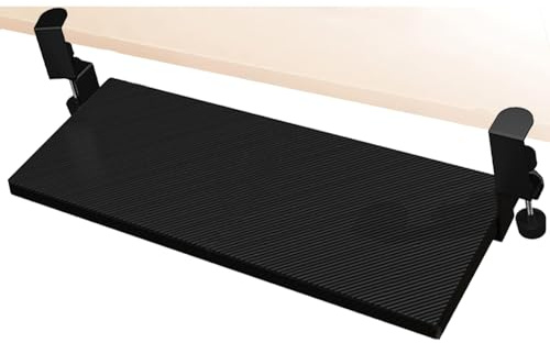Tastatur-Klemmschienen-Set, Tastaturhalterung, verstellbare Klemme for Computertastatur und Mausablage mit ausziehbarer Schublade, ergonomisches Design for bequemes Tippen, einfache Installation ohne