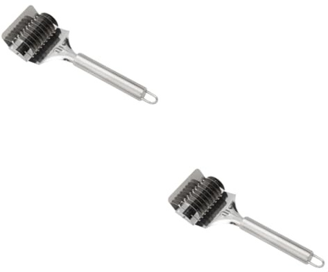 COLLBATH 2 Piezas De Rodillos De Enrejado Para Fideos Seguros Y Saludables Cortadores De Pasta De Acero Inoxidable Multiusos Para Cocina.