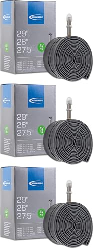 Schwalbe Fahrradschlauch AV19 40/62-584/635 EK AGV 40 mm, scwarz, 27,5 29 Zoll (Packung mit 3)