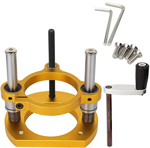 Sollevatore per fresatrice regolabile per macchina di rifinitura universale da 65 mm di diametro, base per fresatrice sottotavolo in alluminio per piastra di base per inserto tavolo fresatrice con d