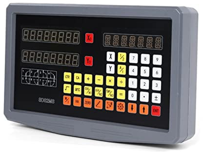 ZKLGS Digital Readout Linear Scale, VM600-2 Digital Readout Dro Set Linear Scales Kit 5U Linear Encoder Lines 50mm to 1000mm for Lathe Mill Machines for Milling Machines or Lathes(SDS2MS DRO)