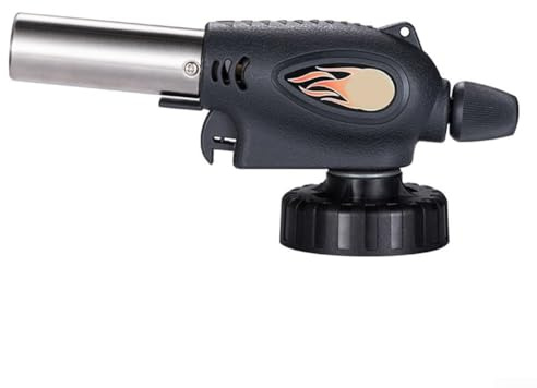 Lecreatekit Propane Kitchen Torch, MT-2930 Gas Can Flamethrower Adjustable Flame Control With A Safety Lock Grip Easy Refill System For Outdoor