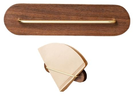 Porta del filtro della stazione di organizzatore di caffè - scaffale a portata di parete con slot per vassoi per filtri baccelli di supporto alla caraffa | Strumento di stazione ad angolo preparata pe