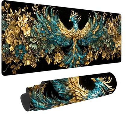Tappetino per Mouse XXL 1600 x 800 x 3mm Tappetino Mouse Gaming Grande, Mousepad con Base in Gomma Antiscivolo, Tappeto per Tavolo da Gaming per Mouse e Tastiera (samurai del Monte Fuji) V-229