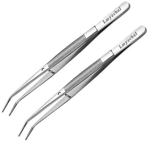 Pinces à Epiler en Acier Inoxydable, 2 Pcs Machine à Coudre Pince à Epiler, Pince a Epiler Professionnelle, Courbes en Acier Inoxydable Pince à Epiler