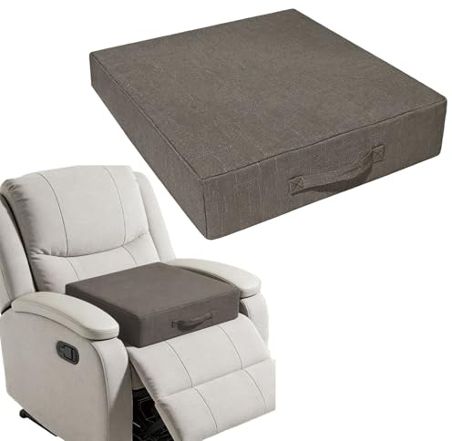 Foxeeey Recliner Cushion for Elderly, 20x20x5 Inch Thick. Extra Large Seat Cushion for Couch, Floor, Recliners and Armchairs. Eases Hip & Back Pain and Helps You Stand Up Easier (Grey)