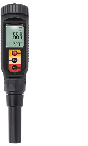 Glewi Digitales pH-Messgerät für Boden, Lebensmittel, Teig und Wasser, IP67 wasserdichter Stifttester mit Temperatur, großes Display mit Hintergrundbeleuchtung, schnelle genaue Messungen, einfach und