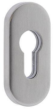 ToniTec Rosace de protection ovale en acier inoxydable pour cylindre profilé 9 mm