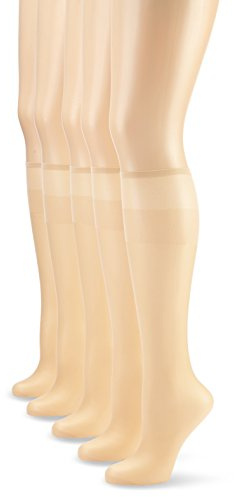 Nur Die 5er Knie Seidenfein, 626969 Knästrumpor, Beige, en storlek