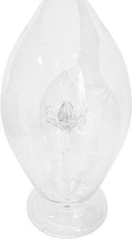 Carafe en verre clair, bouteille, decanter en verre transparent e soufflée a la bouche avec rose en verre cristal clair intérieurement a remplir pour les spiritueux ou liqueurs claires, capacité de 0,5 litres hauteur environ 28 cm, Oberstdorfer Glashütte