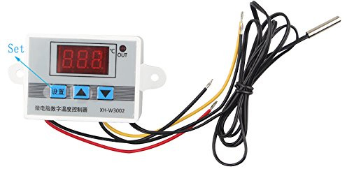 HALJIA xh-w3002 DC 12 V Digital Temperatur Controller XH W3002 Thermostat mit wasserdicht Sonde 1 m Heizung oder Kühlung 0,1 ℃ Genauigkeit