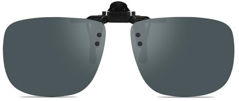 WANGLY Polarized Unisex Clip on Flip up Sunglasses, Grey Lens