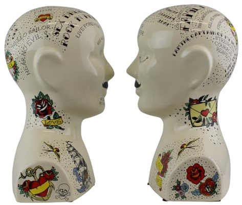 Phrenology Head Book Ends (2/4)