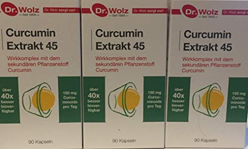 Dr. Wolz Curcumin Extrakt 45, 3 x 90 Kapseln
