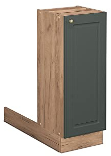 Vicco Kücheninsel Fame-Line, Grün-Gold Landhaus, 30 cm | MDF-Front · 1 Einlegeboden · Höhenverstellbare Füße · Metallgriffe · Soft-Close