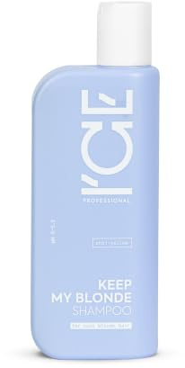 ICE Professional Keep My Blonde Shampoo - Anti-Gelb Shampoo für kühles blondes Haar - Neutralisiert Gelbstich, schützt & stärkt - Mit lila Pigmenten & Hyaluronsäure - 250 ml