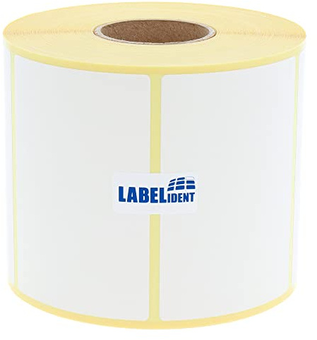 Labelident Thermoetiketten 80 x 40 mm - 1.500 Etiketten auf Rolle 40 mm Kern | thermodirekt bedruckbar, selbstklebend und stark permanent haftend für Thermodrucker