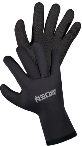 NEO GEAR PRO Worker Gloves | Neoprene Winter Cold Weather Waterproof Work Glove | 3.5 mm | Charcoal Small