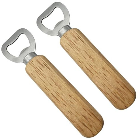 Ouvre-bouteille, 2 décapsuleurs avec poignée en bois, décapsuleur pour vin, bière, soda