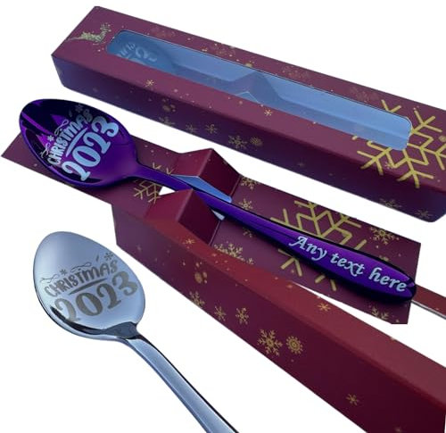 Personalised Christmas 2023 Spoon with Gift Box for Family and Friends