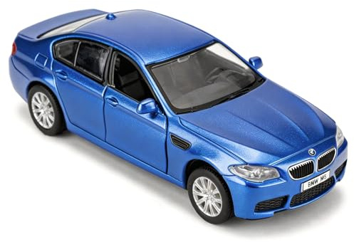 imtfzct 1/36 BMW M5 Alloy Modellauto, Spielzeugauto mit Power-Funktion, Freizeitfahrzeug, Auto-Geschenk für Jungen und Mädchen (blau)