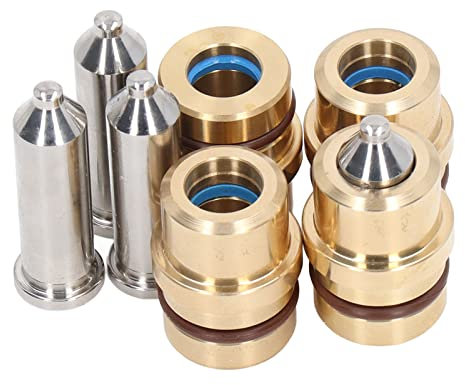 4PCS Bagger-Joystick-Steuerventil, Baggerteile Walking Head Bagger-Joystick-Steuerventil Gummidichtung Messinglegierung Stahl Hitzebeständiges Schubventil Für Bulldozer