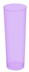 TELEVASO -Vasos de Tubo 300 ml Reutilizable Ligero Pack 200 unidades Polipropileno (PP) - Color morado - Vaso ecológico Libre de BPA, Ideal para cerveza, cubatas, agua