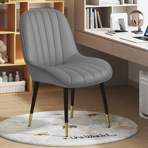 Leichter Luxus-Esszimmerstuhl, 2-teiliges Set, Küchenthekenstuhl, Lounge-Sitz-Eckstuhl, drehbarer Empfangsstuhl aus Leder mit Rückenlehne und gepolstertem Sitz