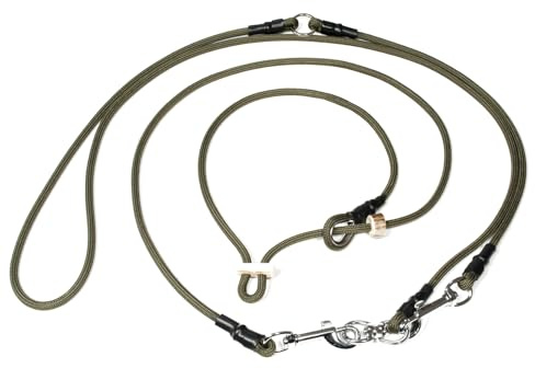 Mystique Hunting Profi Umhängeleine 6mm mit Zugbegrenzung M 295cm Khaki