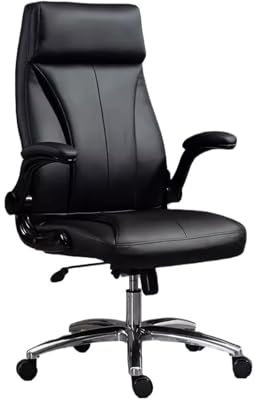 Zhaoj24-05 Bürostuhl Ergonomischer Executive-Bürostuhl, Verstellbarer Nickerchen-Computer-Drehstuhl, Business-Stuhl, Arbeitsstuhl mit hoher Rückenlehne Schreibtischstuhl(Schwarz)
