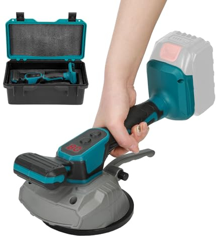 Tile Vibration Tool for Makita 18V Battery | 5.12-in Suction Cup | 110LB Adsorption | 8 Adjustable Speed | Suit Tile 8-47in | with Digital Display for Floor Wall (Battery Not Included)