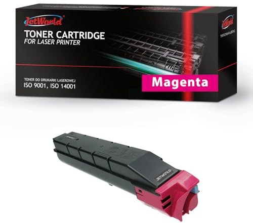 JetWorld Toner Ersatz TK8600M 1T02MNCNL0 Magenta für FSC8600,FSC8650, FSC8670 20000 Seiten je Tonerkartusche Hochwertiger Druck