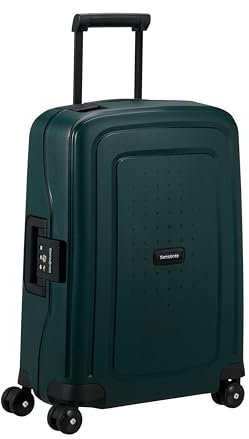 Samsonite S'Cure - Handgepäck Koffer 55 x 40 x 20 cm - Hartschalen Kabinentrolley passend für die meisten Airlines inkl. Ryanair und EasyJet - 4 Rollen, TSA-Schloss, Leicht - 34 L - Grün