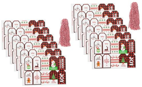 Gatuida 100stücke Weihnachtsanhänger Schnur Festliche Etiketten Für Und Dekoration Für Weihnachtsfeiern Und Bastelprojekte