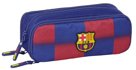 Safta F.C. Barcelona 1ª EQUIPACIÓN 25/26 - Portatodo Triple Desplegable, Estuche Infantil, Estuche Niño, Ideal para Niños en Edad Escolar, Cómodo y Versátil, Calidad y Resistencia, 21x8x8 cm