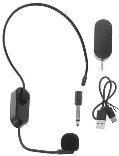 Milisten Micrófono de Cabeza Inalámbrico 2.4g Versión 5.0 1 Set | Abs Negro, Sensibilidad 53±1 y Muestreo 48k, Alcance de Transmisión hasta 10m y Carga 2 H