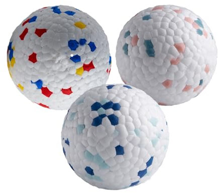 PcvGef 3 Stück Hundeball, Unzerstörbarer Ball Für Hunde, Hund Ball, Spielball Hund, Dauerhaftes Hundespielzeug Tennisbälle, Ideal Für Outdoor Spielen, Schwimmen Und Training