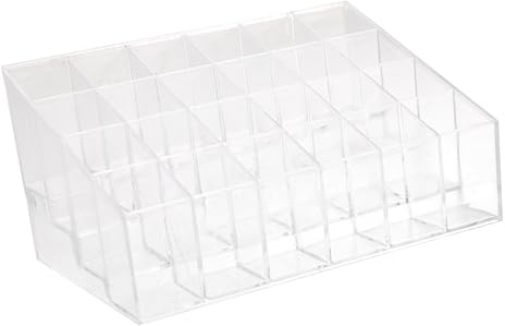 VICASKY Essence Makeup Lipstick Stand Acrylic Makeup Organizer Compartment Storage Rack for Brush Cosmetics
