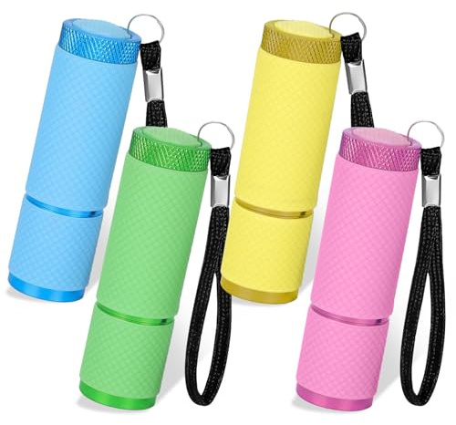 Wanheart 4 Pack Small Torch,Super Bright Mini Torch with 9 LED Torches,Torches Battery Powered,for Kids Adult Camping Dog Walking Hiking Outdoor Gifts（Battery Not Included）[Energy Class A+++]