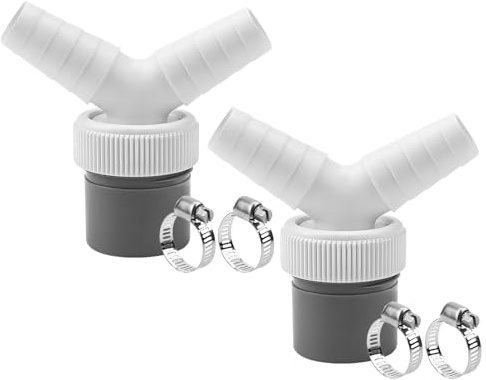 Washing Machine Waste Splitter, 6-Pack Double Drain Hose Connector, Washing Machine Hose Connector for Multiple Appliances, Space-Saving Drainage Solution with Backflow Prevention